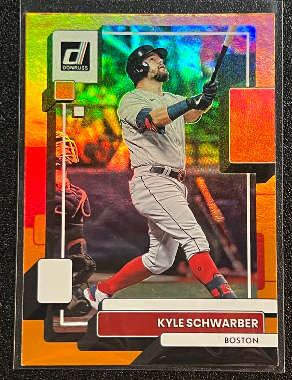 Kyle Schwarber - 2022 Panini Donruss Baseball ORANGE PARALLEL #144 - Red Sox