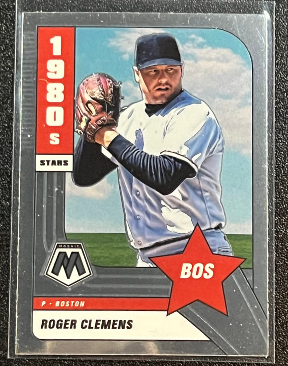 Roger Clemens - 2022 Panini Mosaic Baseball 1980s STARS Base #289 - Red Sox