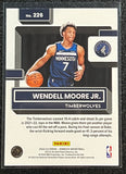 Wendell Moore JR RC - 2022-23 Panini Donruss Basketball RATED ROOKIE GREEN LASER #226