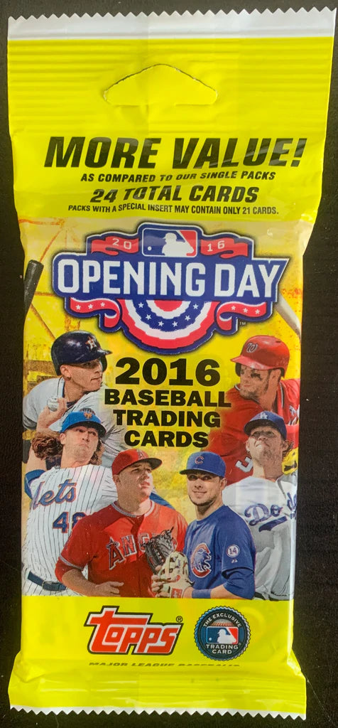 2016 Topps Opening Day MLB Baseball cards - Cello/Fat/Value Pack