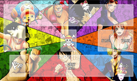 One Piece TCG Playmat - Style #11 Characters w/ Zones