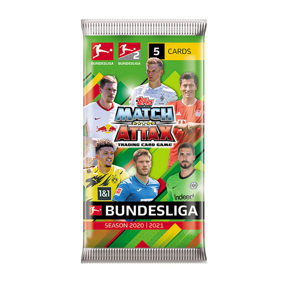 2020-21 Topps Match Attax Bundesliga Soccer Trading Cards - Booster Pack