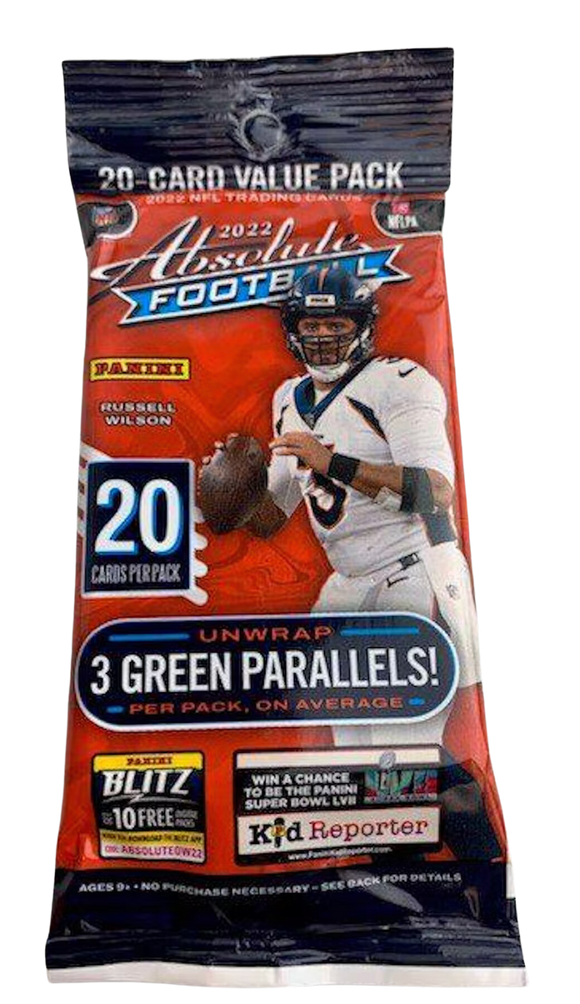 2022 Panini Absolute NFL Football - Cello/Fat/Value Pack