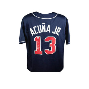 Ronald Acuna Jr Autographed Braves Baseball Jersey w/ COA