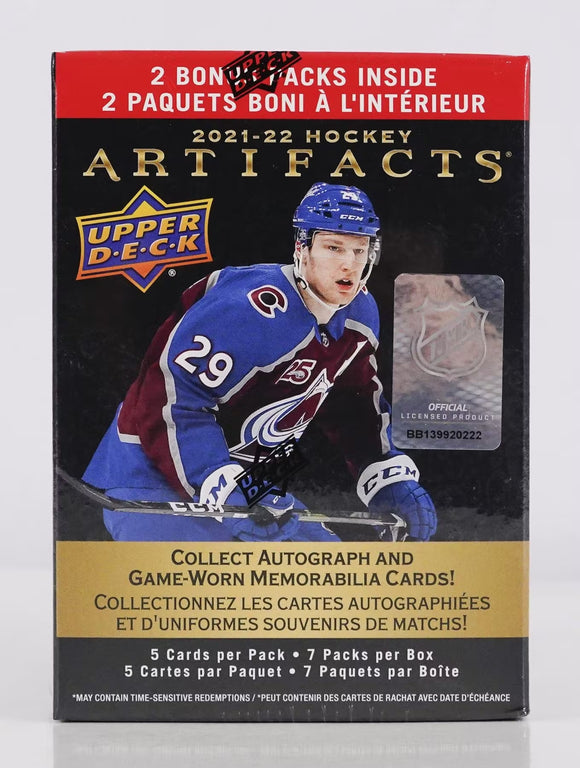 2021-22 Upper Deck Artifacts NHL Hockey cards - Blaster Box