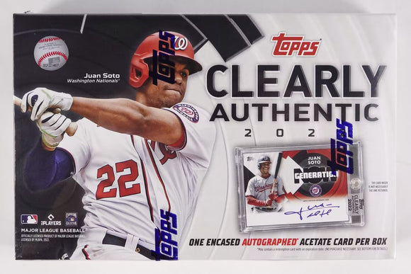 2022 Topps Clearly Authentic MLB Baseball - Hobby Box