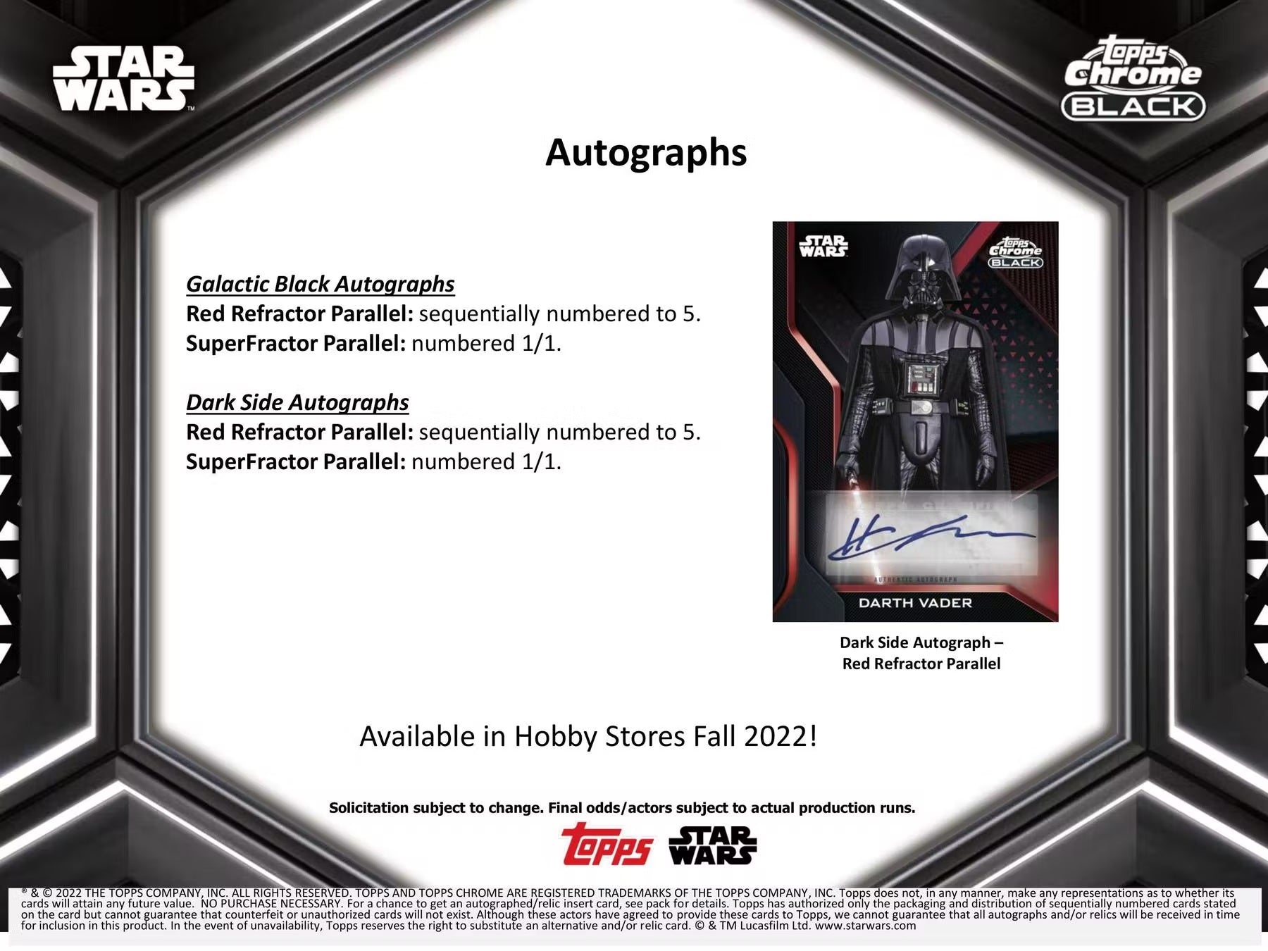 Topps Chrome Black Star Wars (2022) - Hobby Box – The Traders