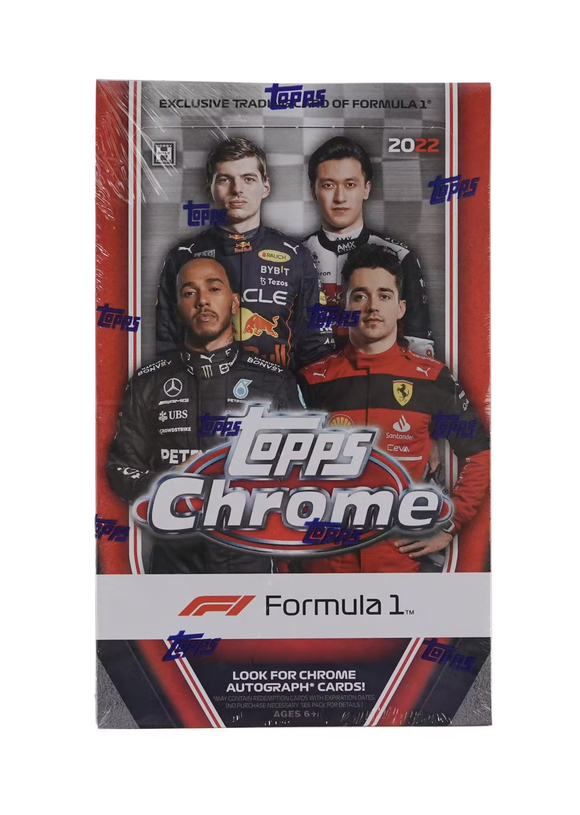 2022 Topps Chrome Formula One (F1) Racing Trading Cards - Hobby Box