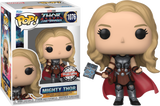 Funko Pop! Vinyl figure - Marvel Thor 4: Love and Thunder - Mighty Thor without Helmet Metallic US Exclusive #1076