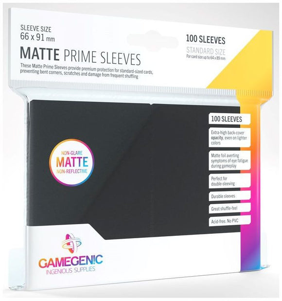 Gamegenic Matte Prime Card Sleeves - Black (100ct)