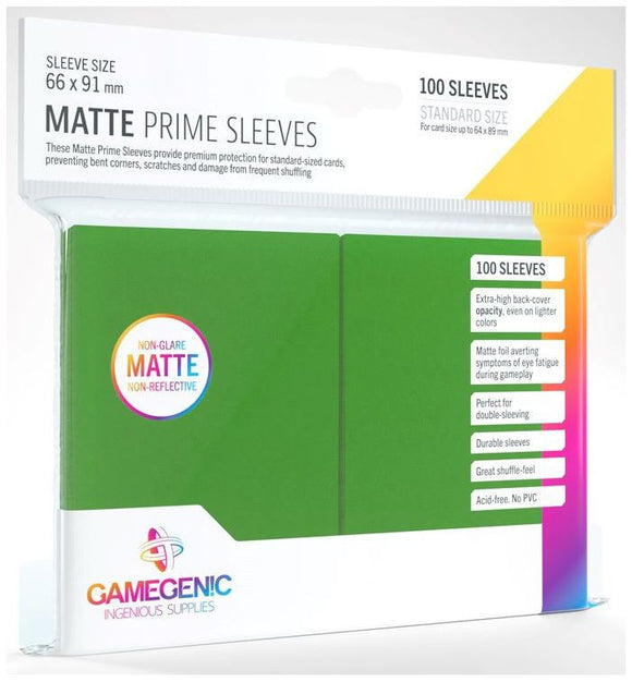 Gamegenic Matte Prime Card Sleeves - Green (100ct)