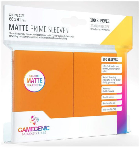 Gamegenic Matte Prime Card Sleeves - Orange (100ct)