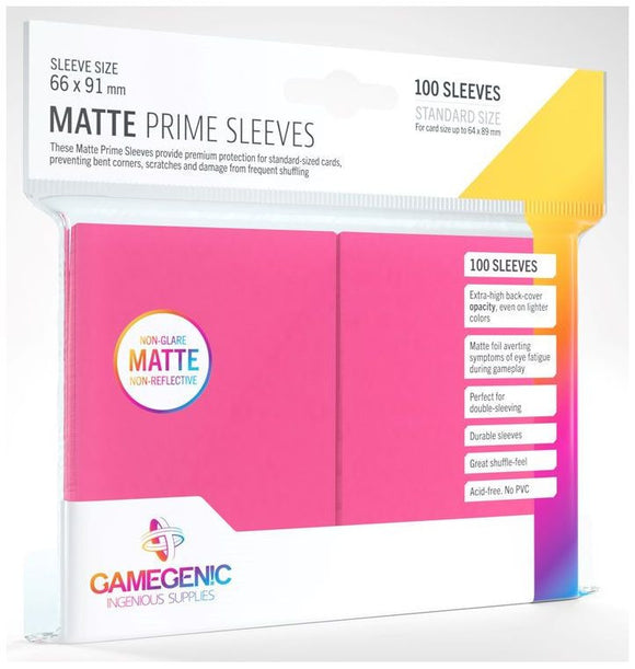 Gamegenic Matte Prime Card Sleeves - Pink (100ct)