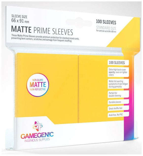 Gamegenic Matte Prime Card Sleeves - Yellow (100ct)