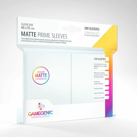 Gamegenic Matte Prime Card Sleeves - White (100ct)