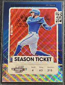 George Springer- 2021 Panini Contenders Baseball Season Ticket Optic Red Wave #94