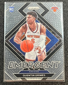 Quentin Grimes RC - 2021-22 Panini Prizm Basketball EMERGENT #19