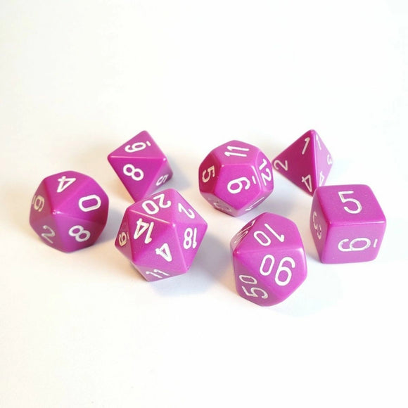 CHX 25427 Opaque Polyhedral Light Purple/White 7-Die Set