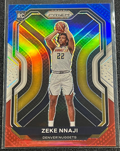 Zeke Nnaji RC - 2020-21 Panini Prizm Basketball RED WHITE & BLUE #266