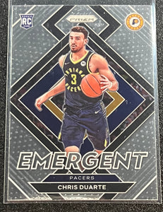 Chris Duarte RC - 2021-22 Panini Prizm Basketball EMERGENT #14