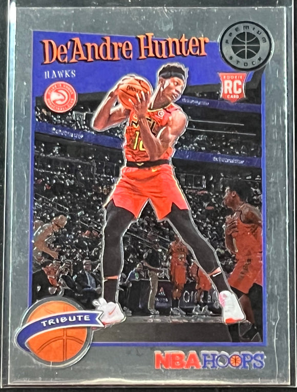 De'Andre Hunter RC - 2019-20 Panini Hoops Premium Stock Basketball TRIBUTE #299