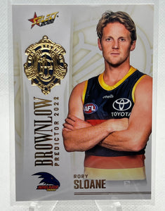 Rory Sloane - 2022 Select Footy Stars Brownlow Predictor Gold BPG5 Serial #007/185