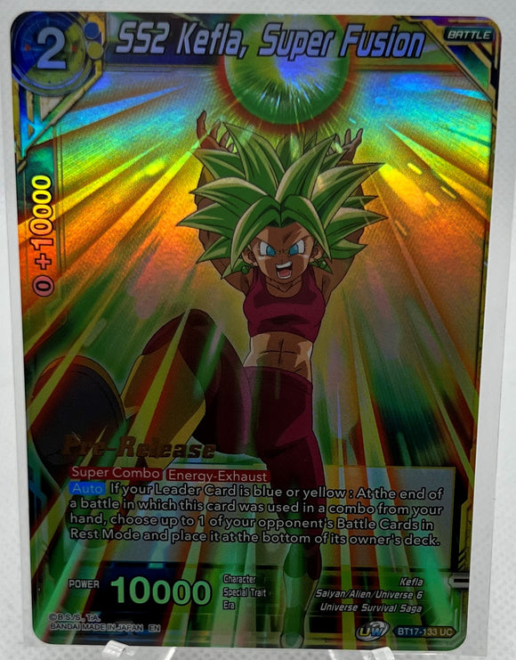 SS2 Kefla, Super Fusion - Dragon Ball Super Ultimate Squad Pre-Release Uncommon Foil Promo #BT17-133 UC