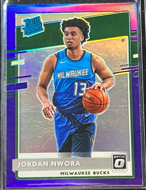 Jordan Nwora RC  - 2020-21 Panini Donruss Optic Basketball RATED ROOKIE PURPLE #189