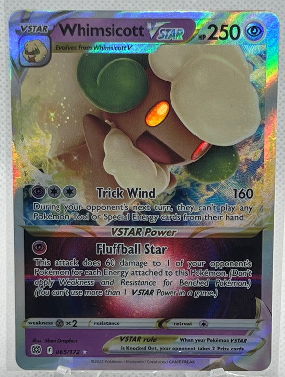 Whimsicott VSTAR - Pokemon Brilliant Stars Holo Foil Ultra Rare #065/172