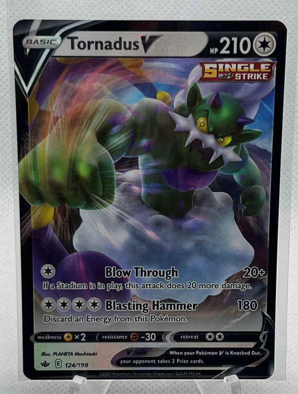 Tornadus V - Pokemon Chilling Reign Holo Foil Ultra Rare #124/198