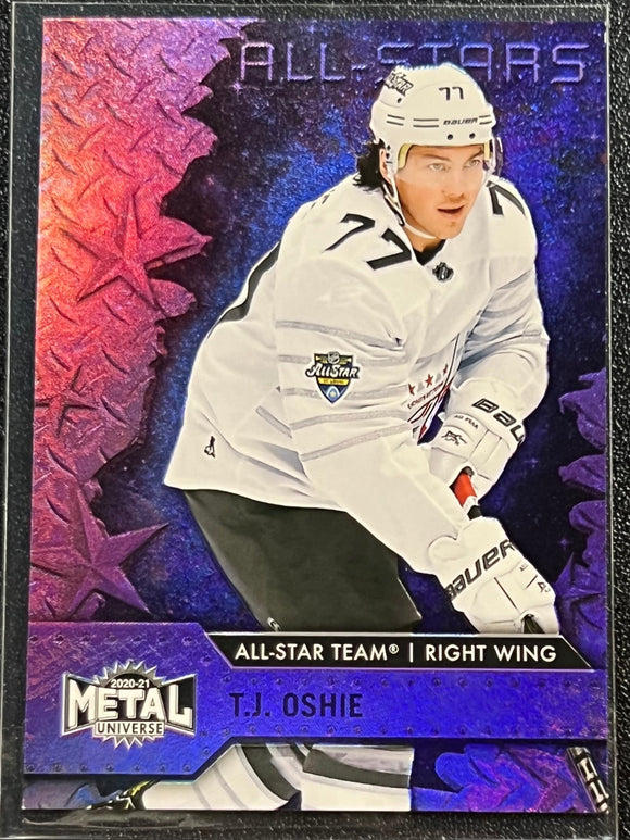 T.J. Oshie - 2020-21 Skybox Metal Universe NHL All-Stars Purple Spectrum Serial #020/199