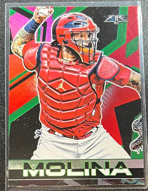Yadier Molina - 2021 Topps Fire Baseball FLAME Red #148