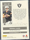 Derek Carr - 2021 Panini Chronicles Football Pink Foil #62