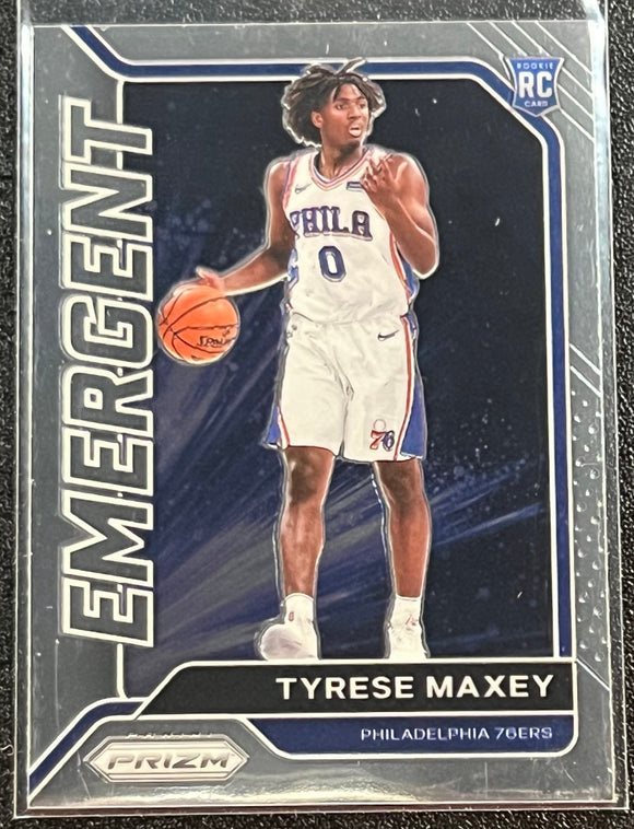Tyrese Maxey RC - 2021-22 Panini Prizm Basketball EMERGENT #24