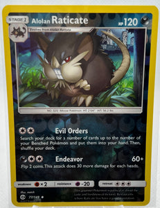 Alolan Raticate - Pokemon Sun & Moon Reverse Holo #77/149