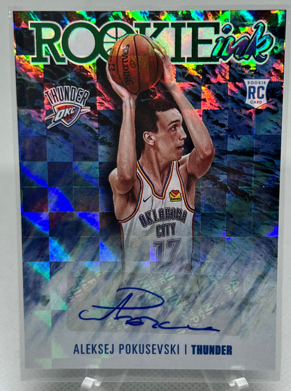 Aleksej Pokusevski RC - 2020-21 Panini Hoops Rookie Ink Autograph Green #RI-APO