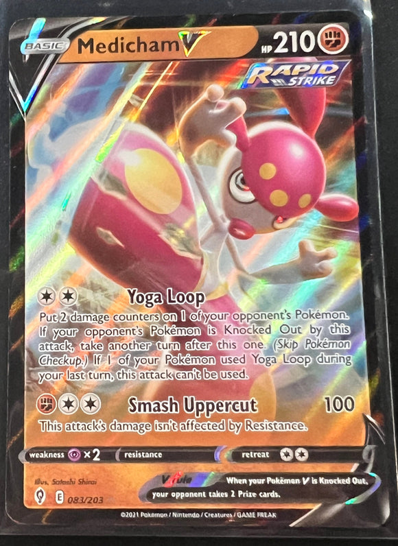 Medicham V - Pokemon Evolving Skies Holo Foil Ultra Rare #083/203