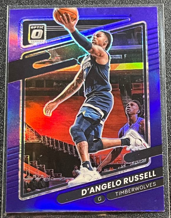 D'Angelo Russell - 2021-22 Panini Donruss Optic Basketball Purple Parallel #56
