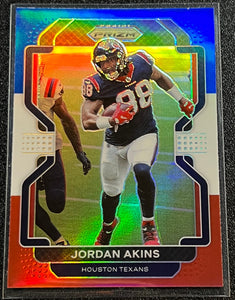 Jordan Akins - 2021 Panini Prizm Football Red White & Blue Parallel #35