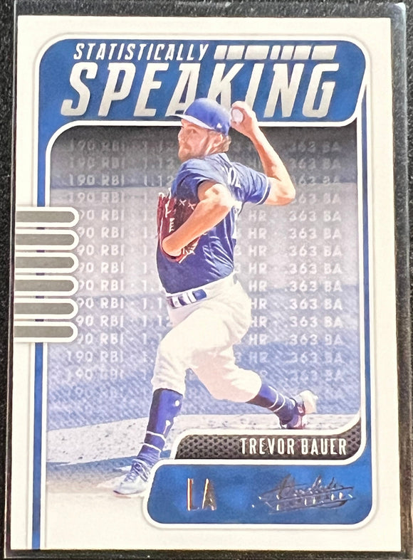 Trevor Bauer - 2021 Panini Absolute Baseball STATISTICALLY SPEAKING #SS-9