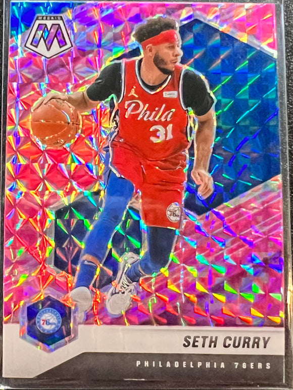 Seth Curry - 2020-21 Panini Mosaic Basketball PINK CAMO #97