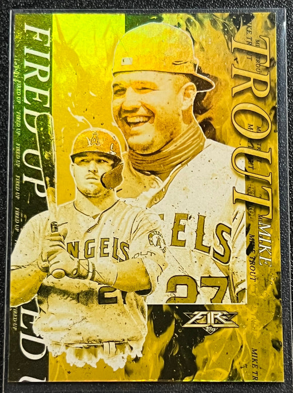 Mike Trout - 2021 Topps Fire Fired Up Gold Minted #FIU-2