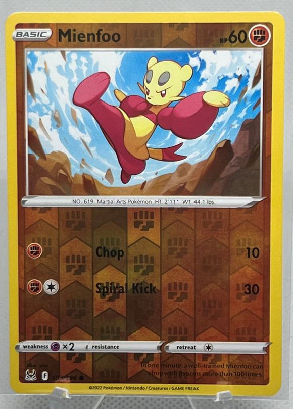 Mienfoo - Pokemon Lost Origin Reverse Holo #103/196