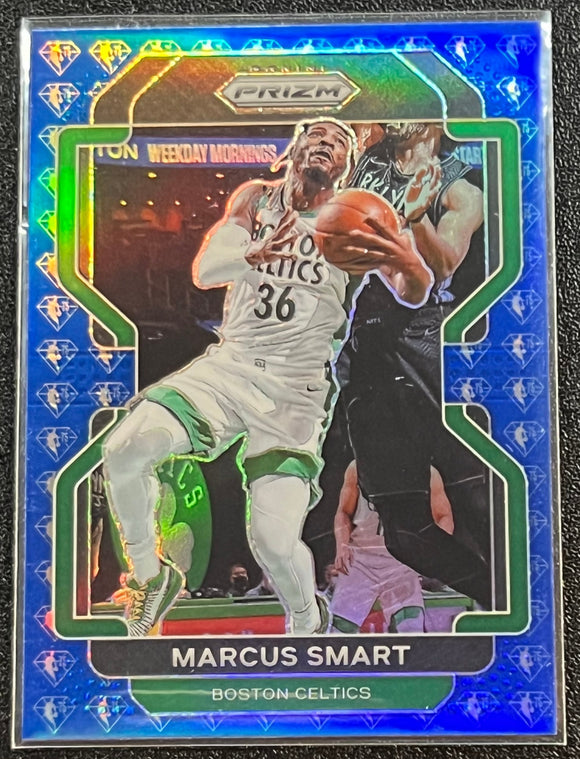 Marcus Smart - 2021-22 Panini Prizm Basketball 75TH ANNIVERSARY BLUE DIAMOND #43