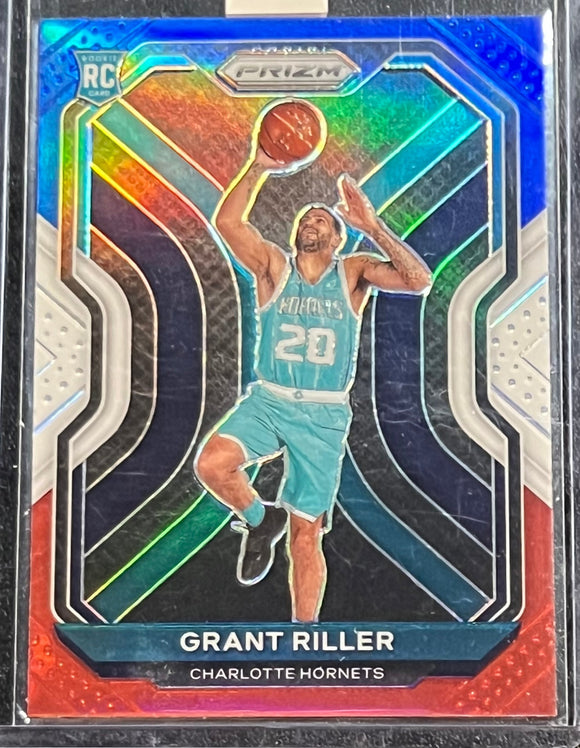 Grant Riller RC - 2020-21 Panini Prizm Basketball RED WHITE & BLUE #295