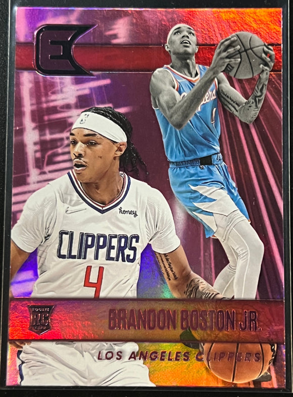 Brandon Boston JR. RC- 2021-22 Panini Chronicles Essentials Basketball PINK #325