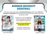 2021-22 Topps Bowman University Basketball cards - Hobby Box