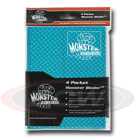 Monster 4-Pocket Album Binder - Holofoil Aqua