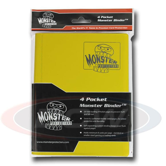 Monster 4-Pocket Album Binder - Matte Yellow
