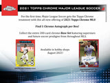 2021 Topps Chrome MLS Soccer Cards - Hobby Box